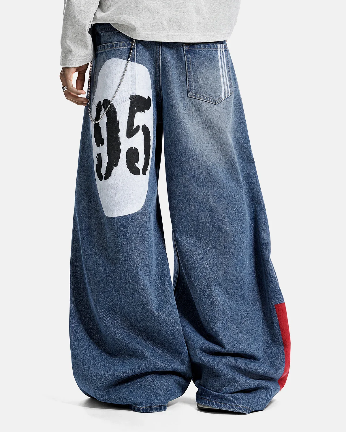 1990 Graphic Print Barrel Jeans | Inflation Streetwear - Image 6