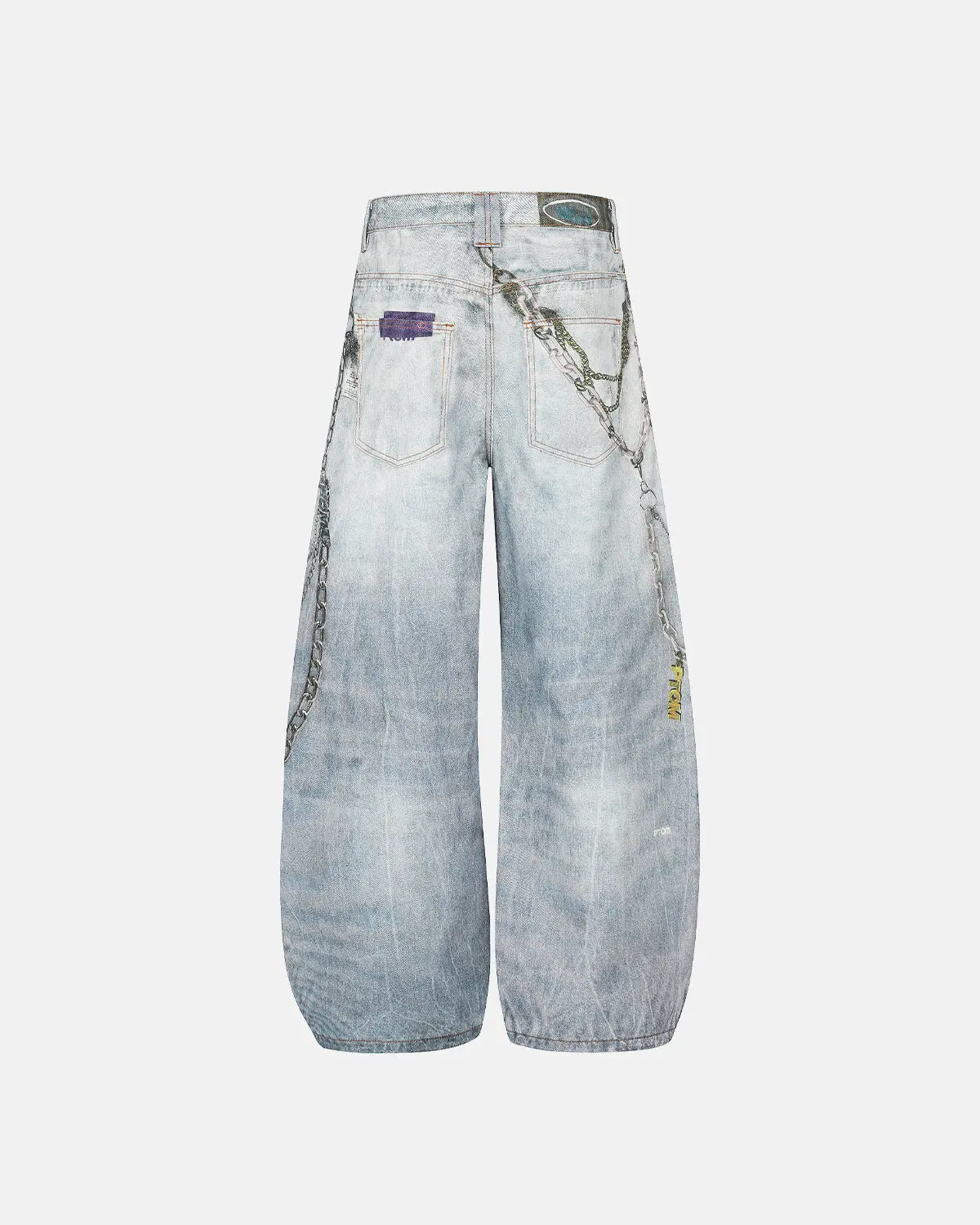 3D Print Chain Barrel Jeans | Inflation Streetwear - Image 2