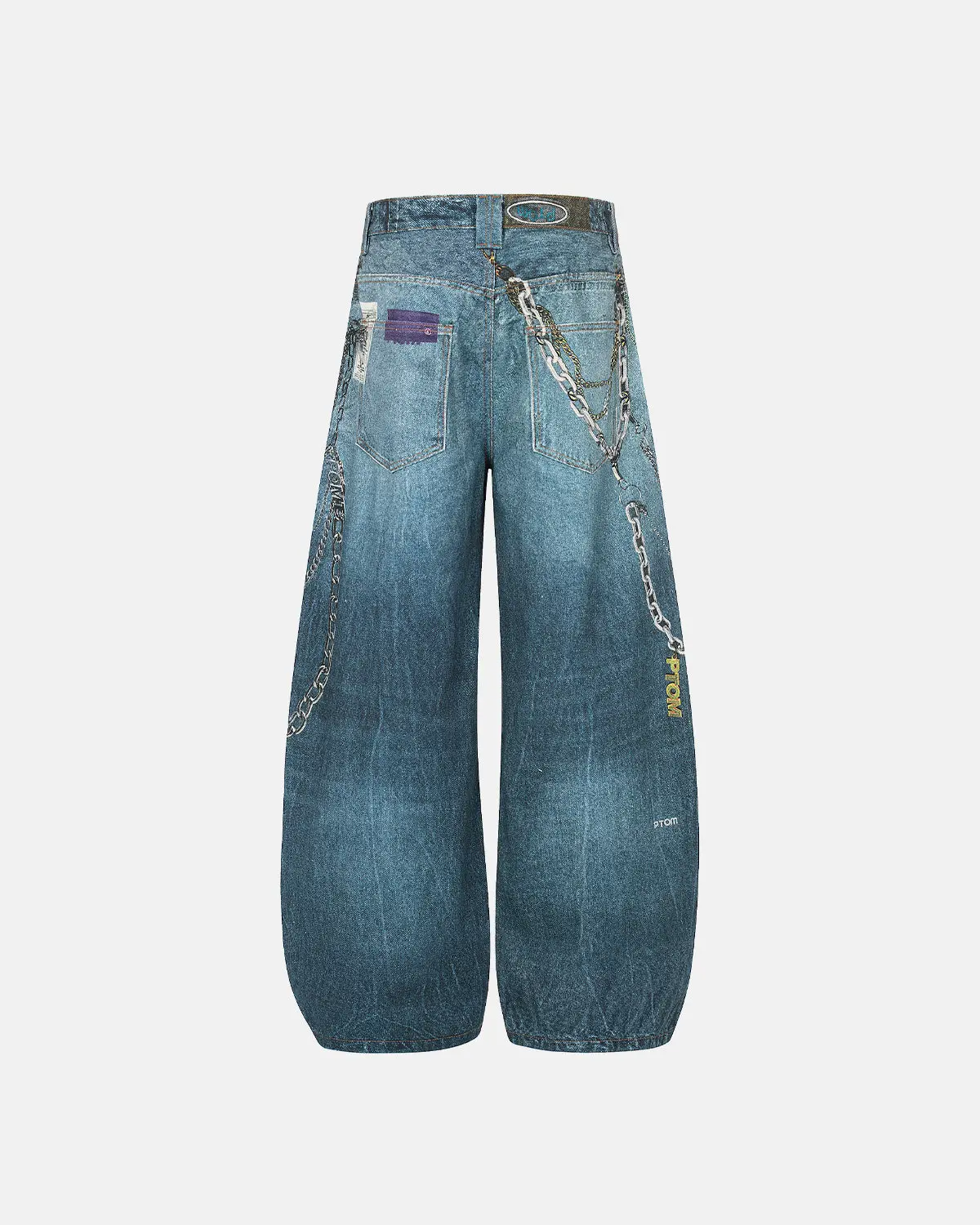 3D Print Chain Barrel Jeans | Inflation Streetwear - Image 4