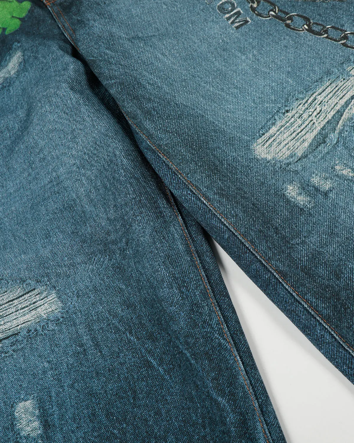 3D Print Chain Barrel Jeans | Inflation Streetwear - Image 5