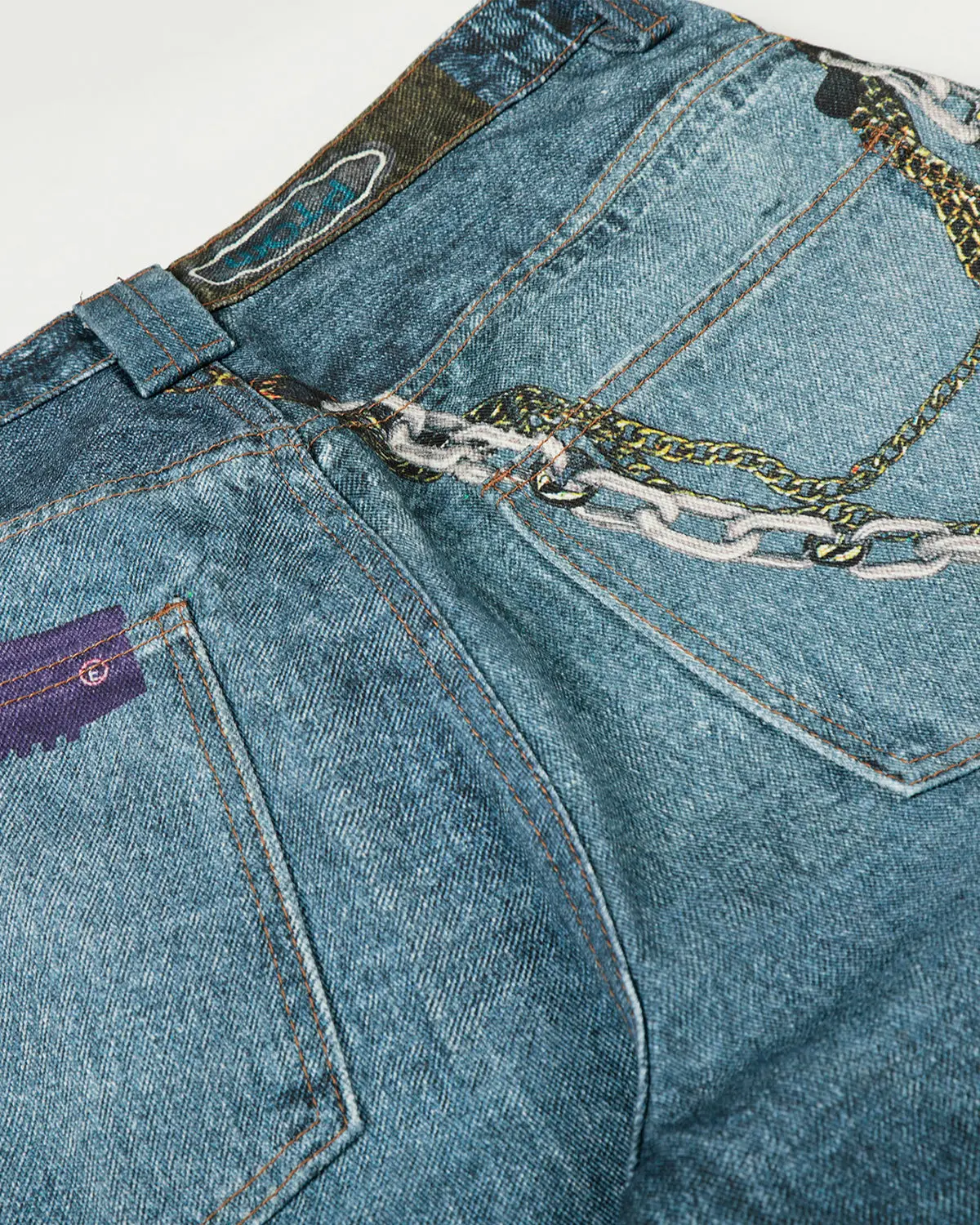 3D Print Chain Barrel Jeans | Inflation Streetwear - Image 6