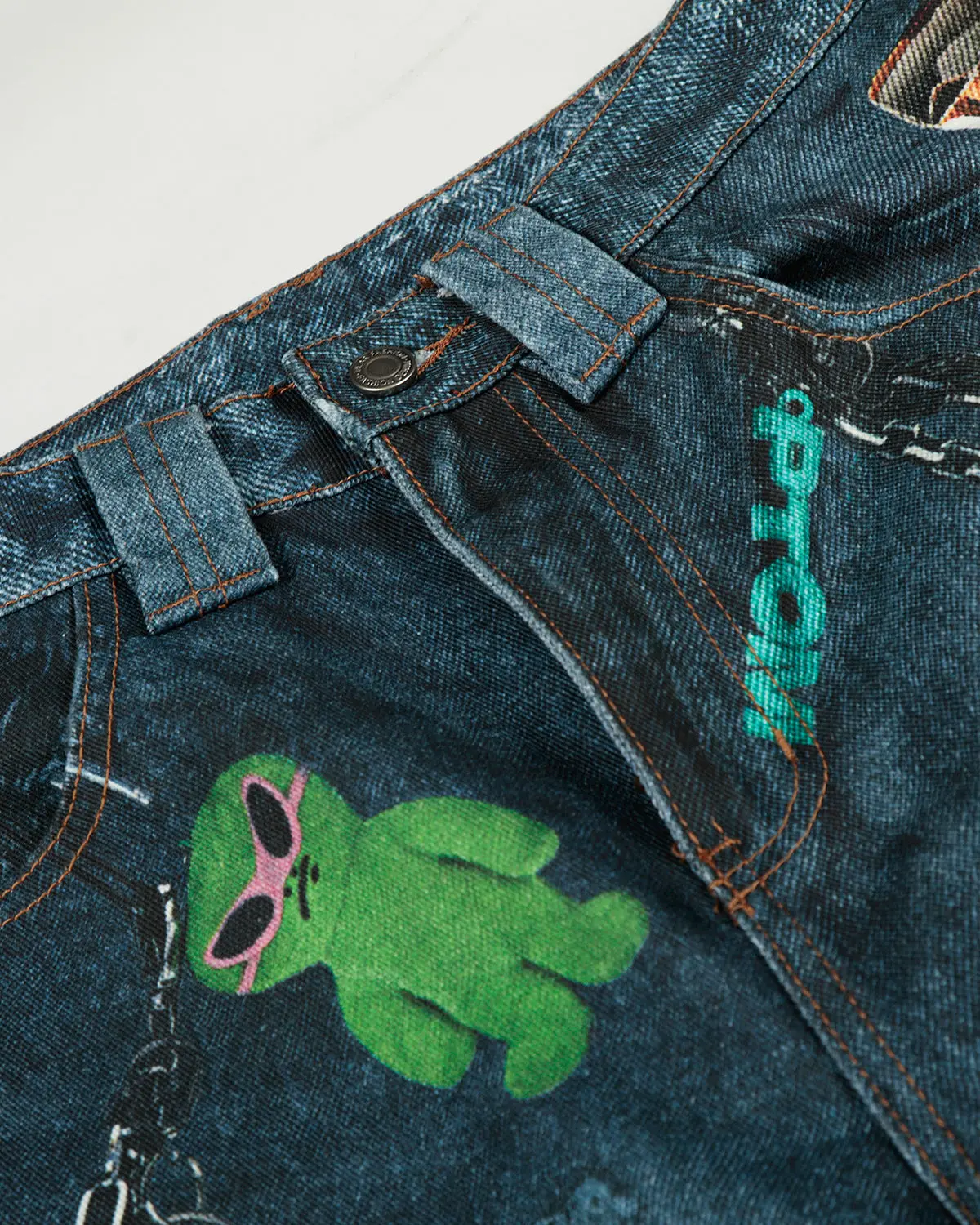 3D Print Chain Barrel Jeans | Inflation Streetwear - Image 9