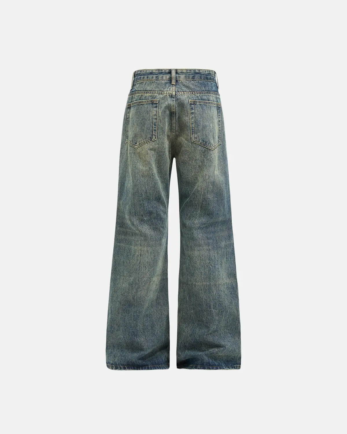 Acid Wash Beaded Studded Flared Baggy Jeans | Inflation Streetwear - Image 6
