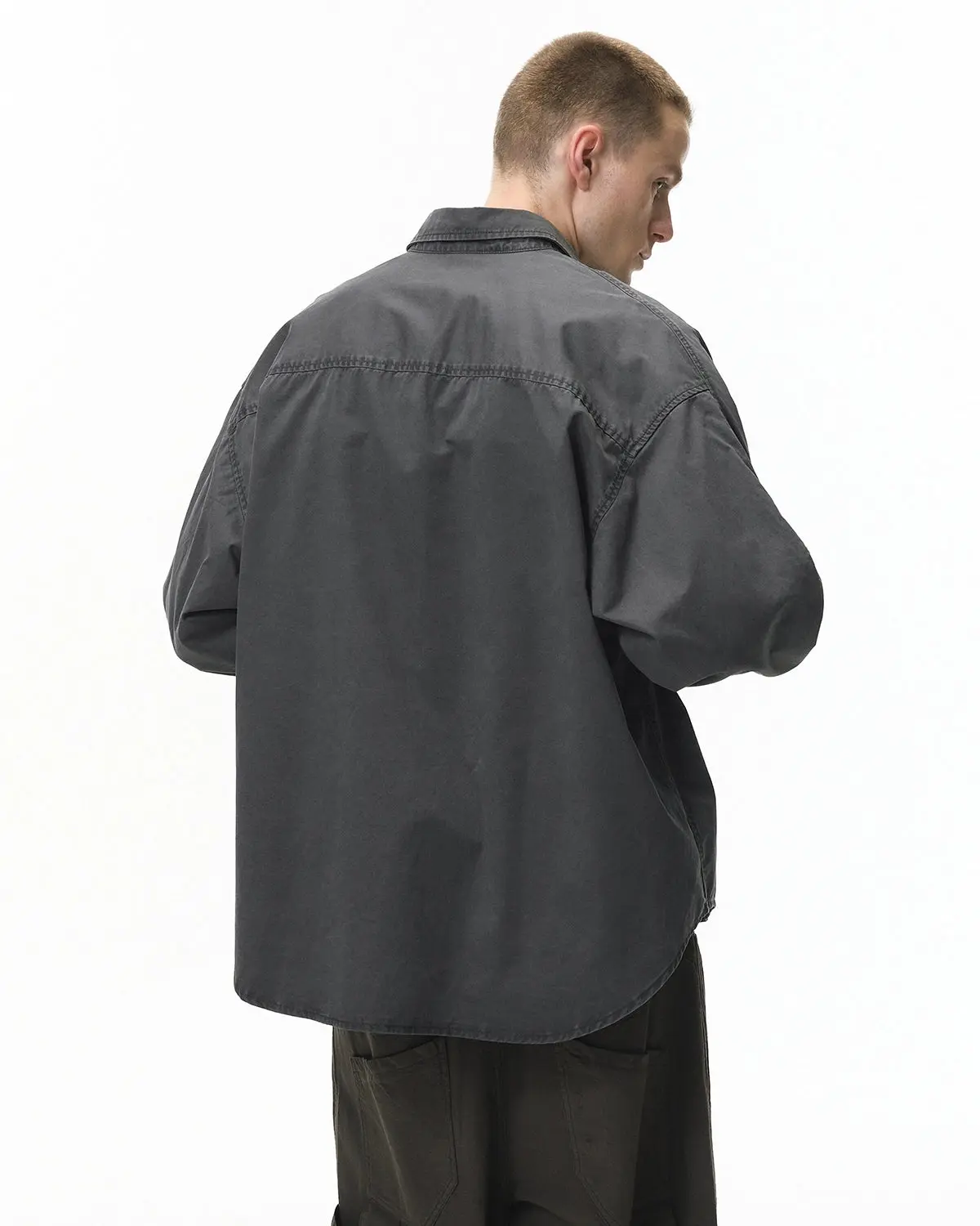 Acid Wash Cargo Shirt Jacket | Inflation Streetwear - Image 4