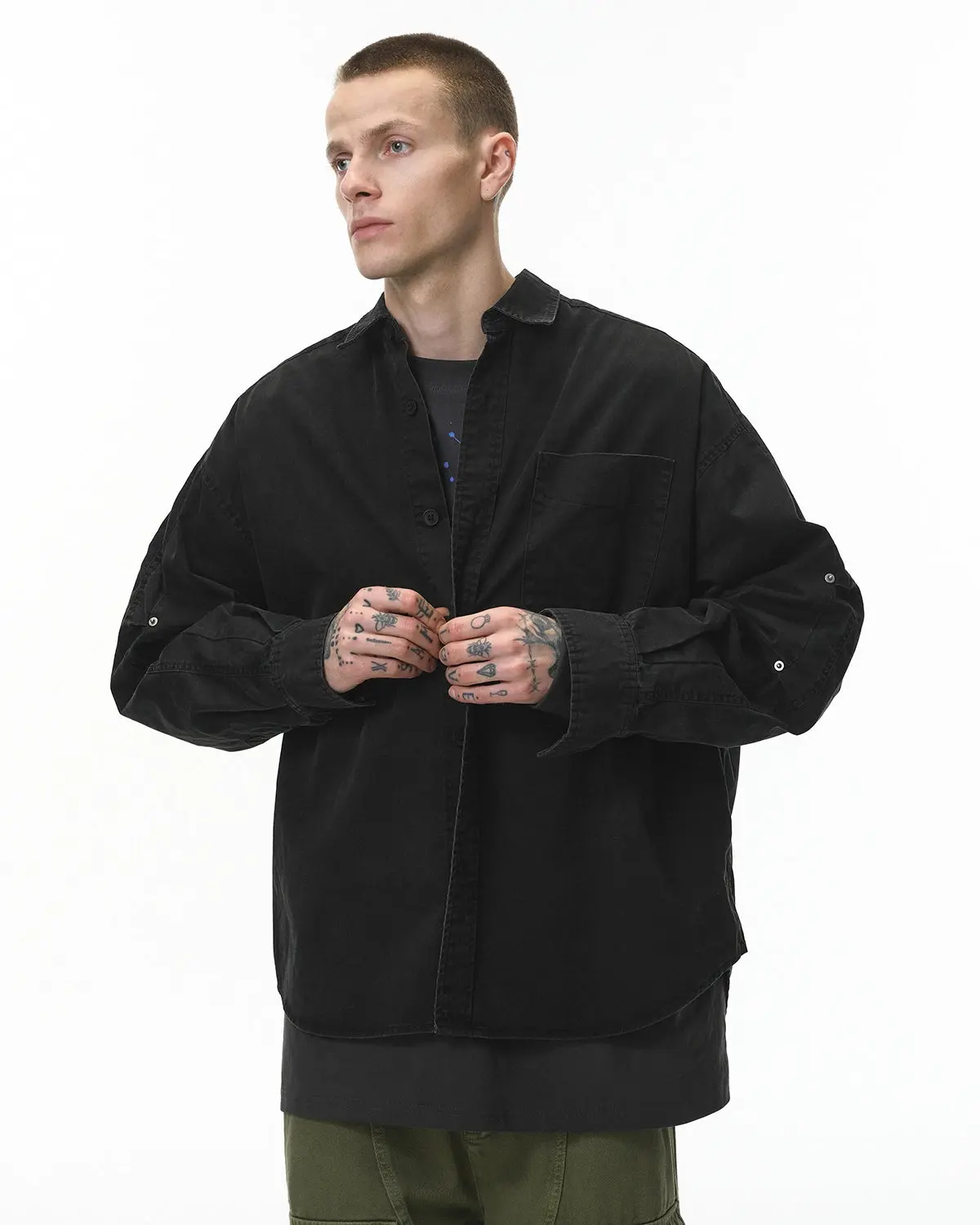 Acid Wash Cargo Shirt Jacket | Inflation Streetwear - Image 9