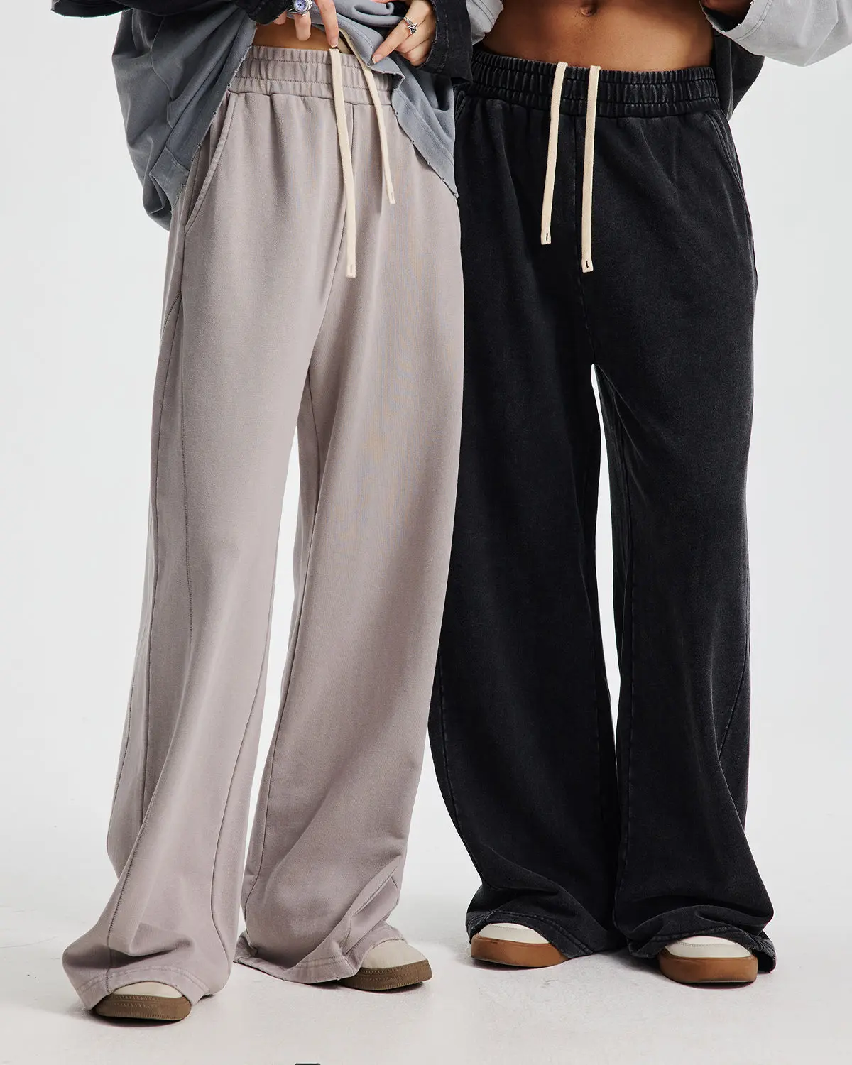 Acid Wash Stitching Straight Leg Sweatpant | Inflation Streetwear - Image 8