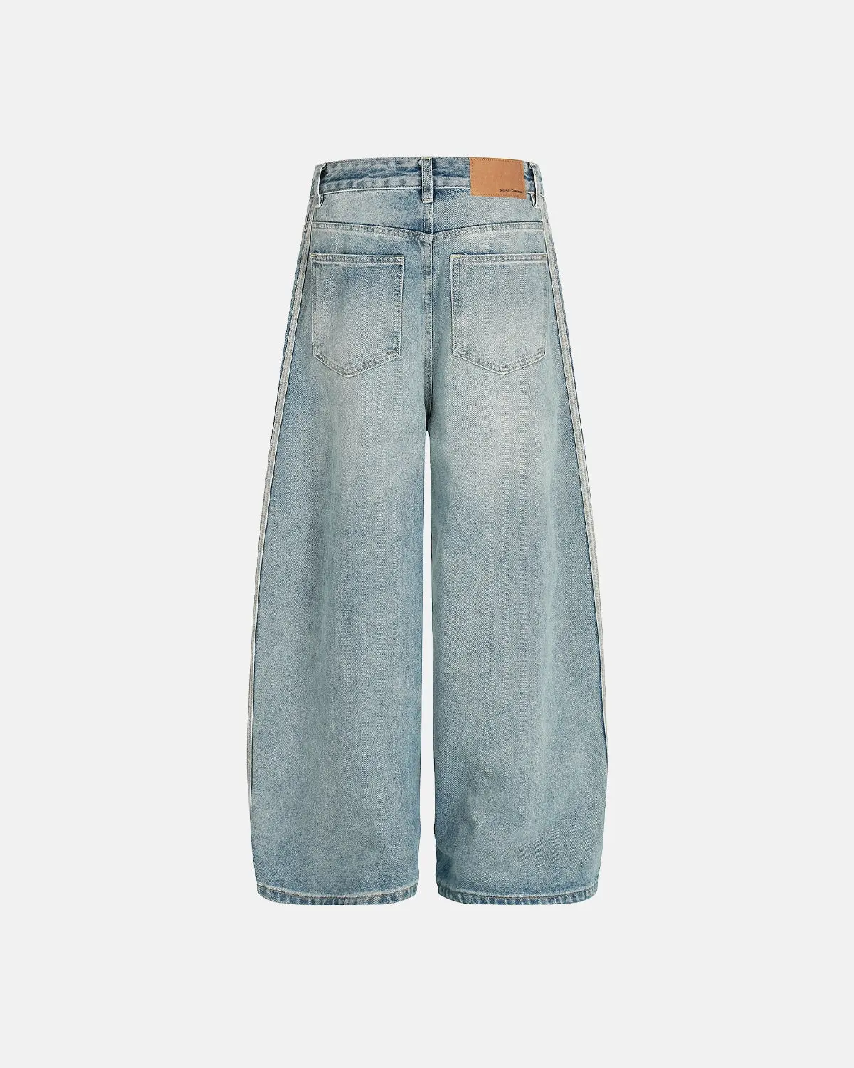 Acid Wash Striped Side Baggy Jeans | Inflation Streetwear - Image 6