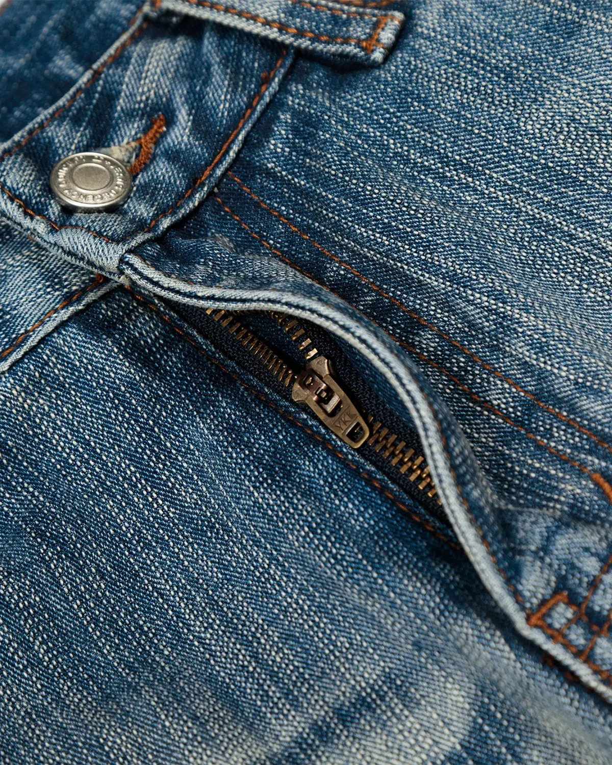 Acid Wash Whisker Bamboo Weave Jeans | Inflation Streetwear - Image 4