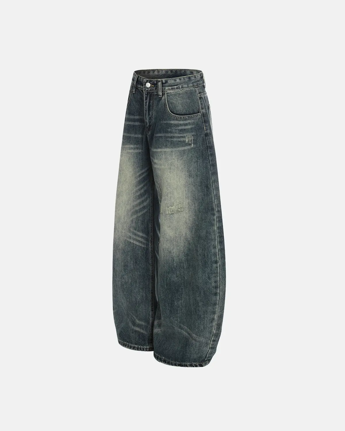 Acid Washed Ripped Baggy Barrel Jeans | Inflation Streetwear - Image 2