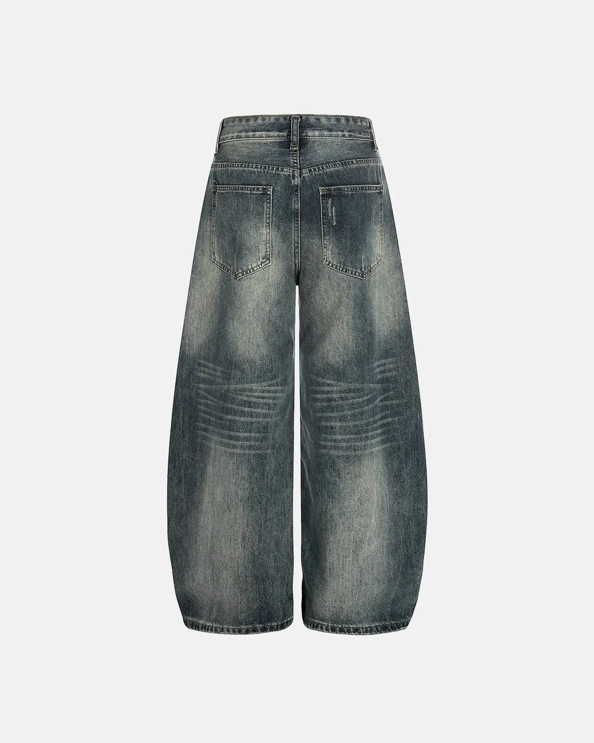 Acid Washed Ripped Baggy Barrel Jeans | Inflation Streetwear - Image 3