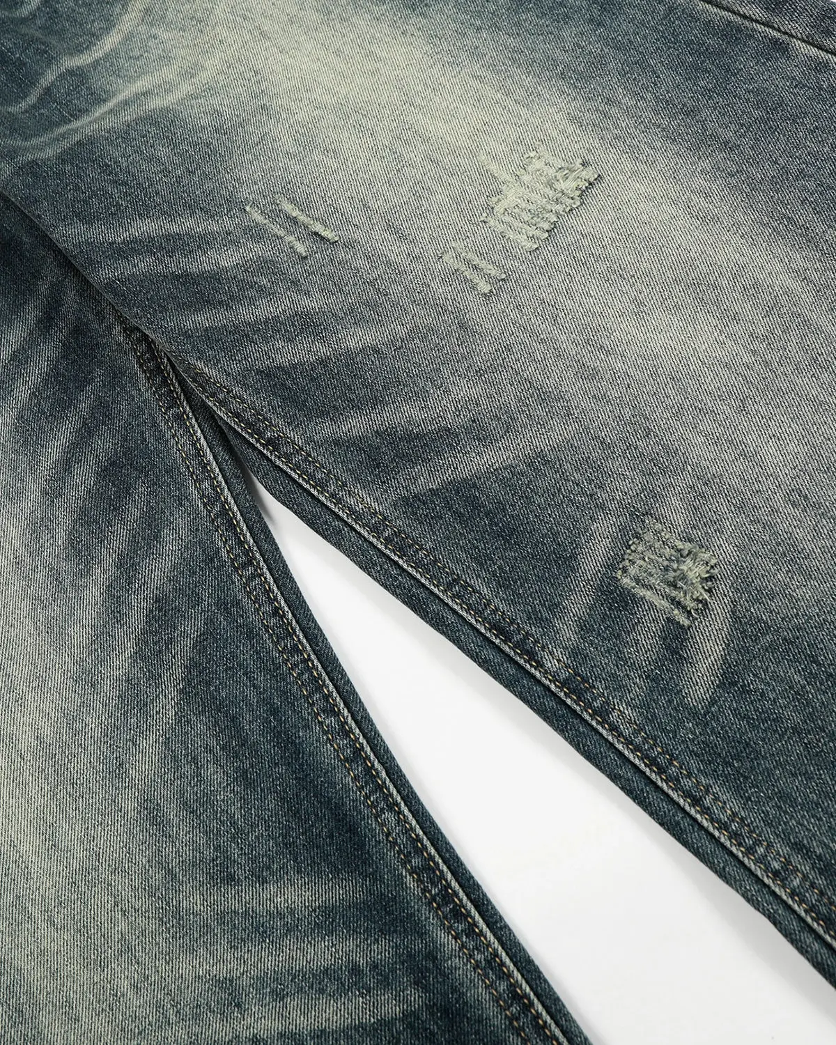 Acid Washed Ripped Baggy Barrel Jeans | Inflation Streetwear - Image 5
