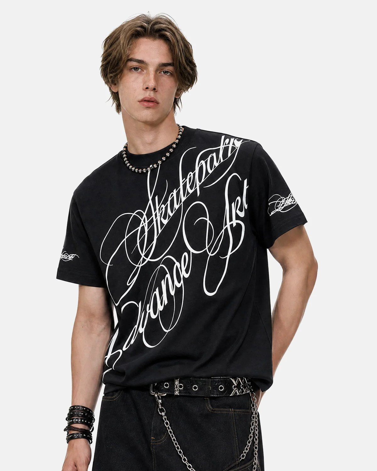 All-Over Script Graphic T-Shirt | Inflation Streetwear - Image 2