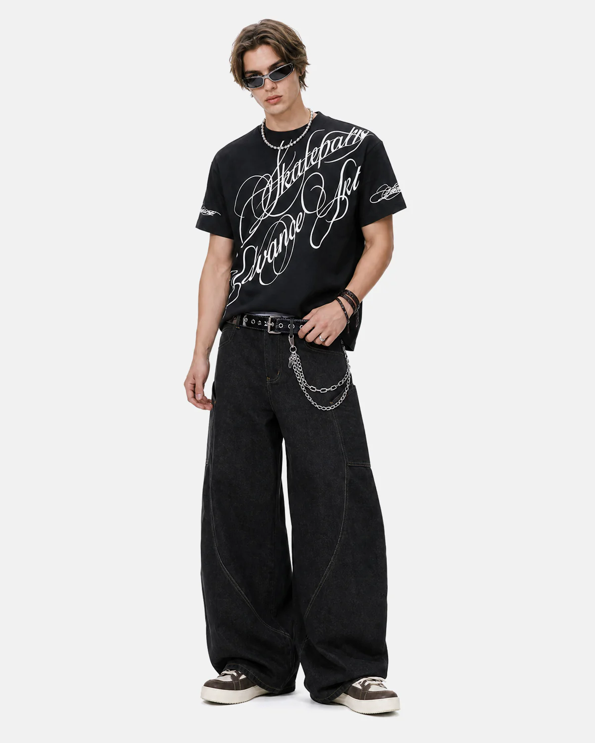 All-Over Script Graphic T-Shirt | Inflation Streetwear - Image 4