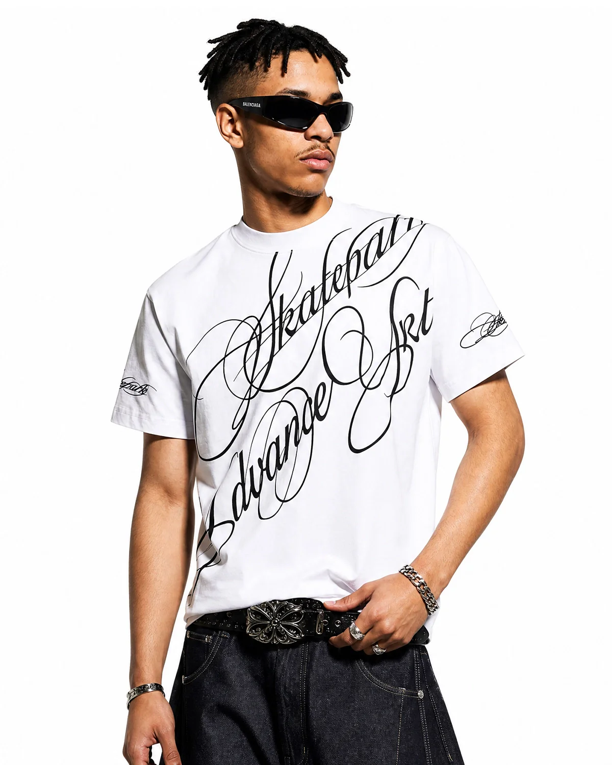 All-Over Script Graphic T-Shirt | Inflation Streetwear - Image 6