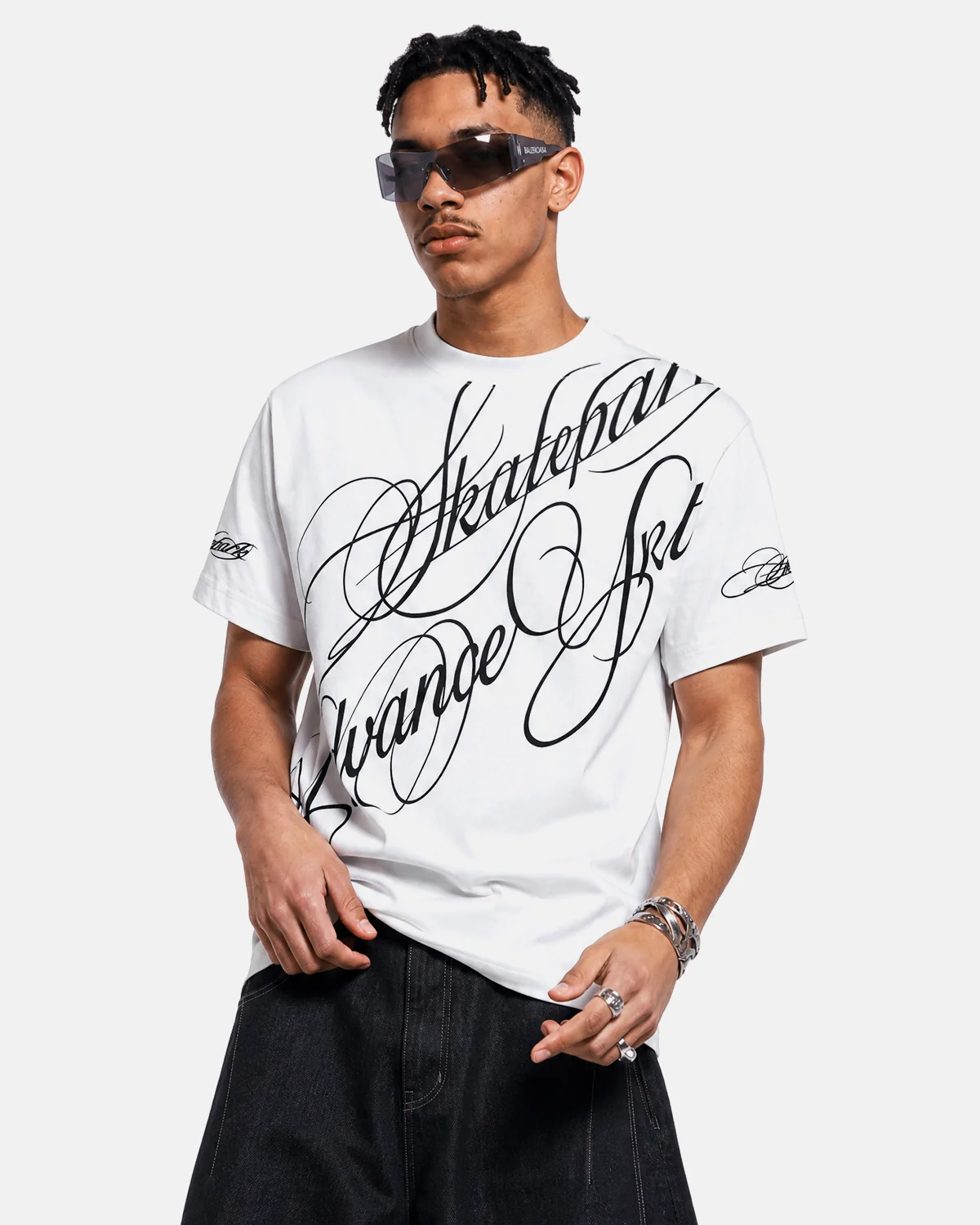 All-Over Script Graphic T-Shirt | Inflation Streetwear - Image 7