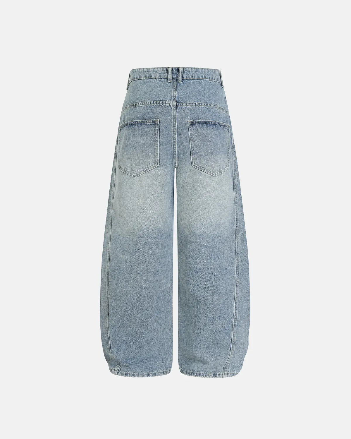 Asymmetric Button Baggy Jeans | Inflation Streetwear - Image 2