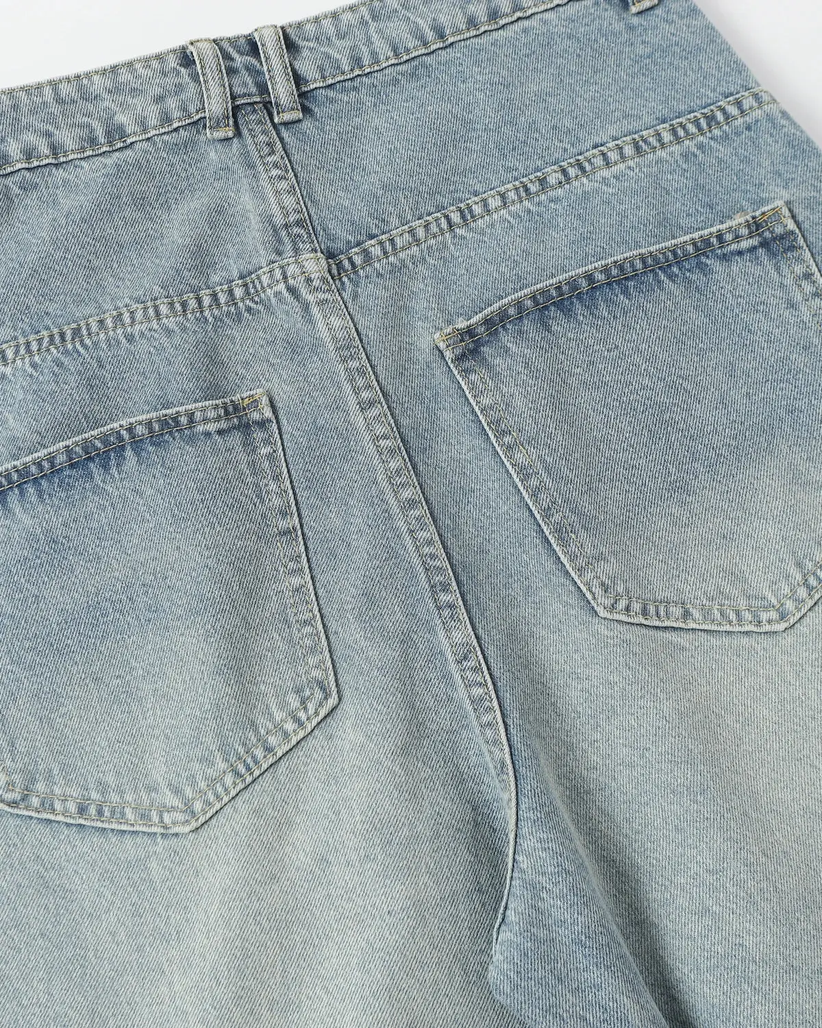 Asymmetric Button Baggy Jeans | Inflation Streetwear - Image 7