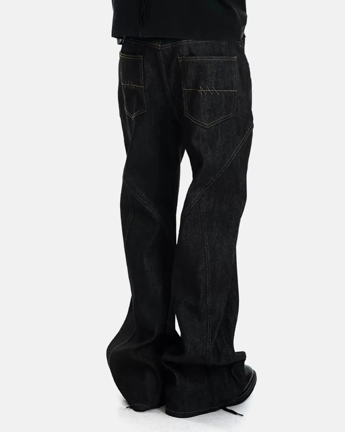 Asymmetric Buttons Bootcut Jeans | Inflation Streetwear - Image 2