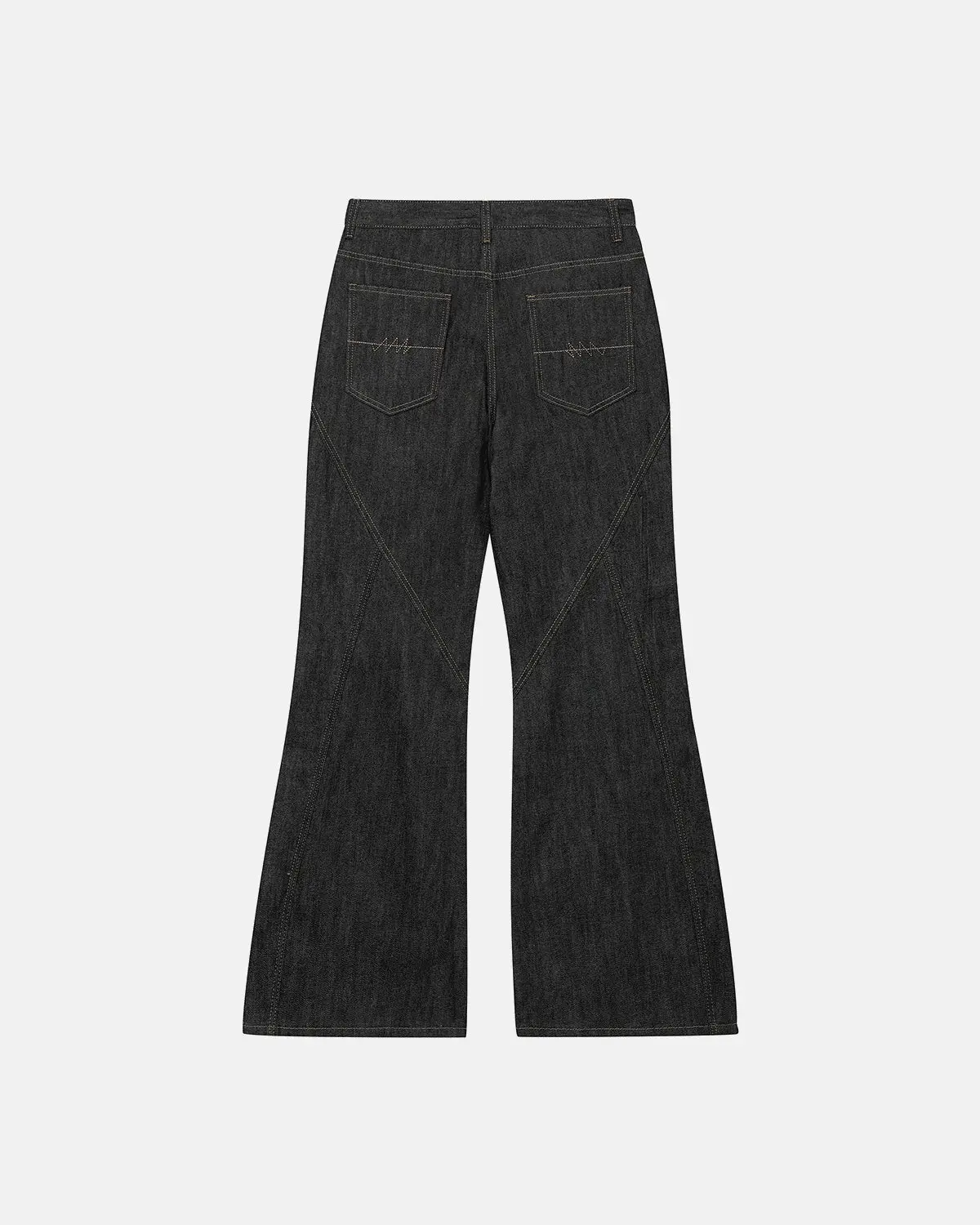 Asymmetric Buttons Bootcut Jeans | Inflation Streetwear - Image 5