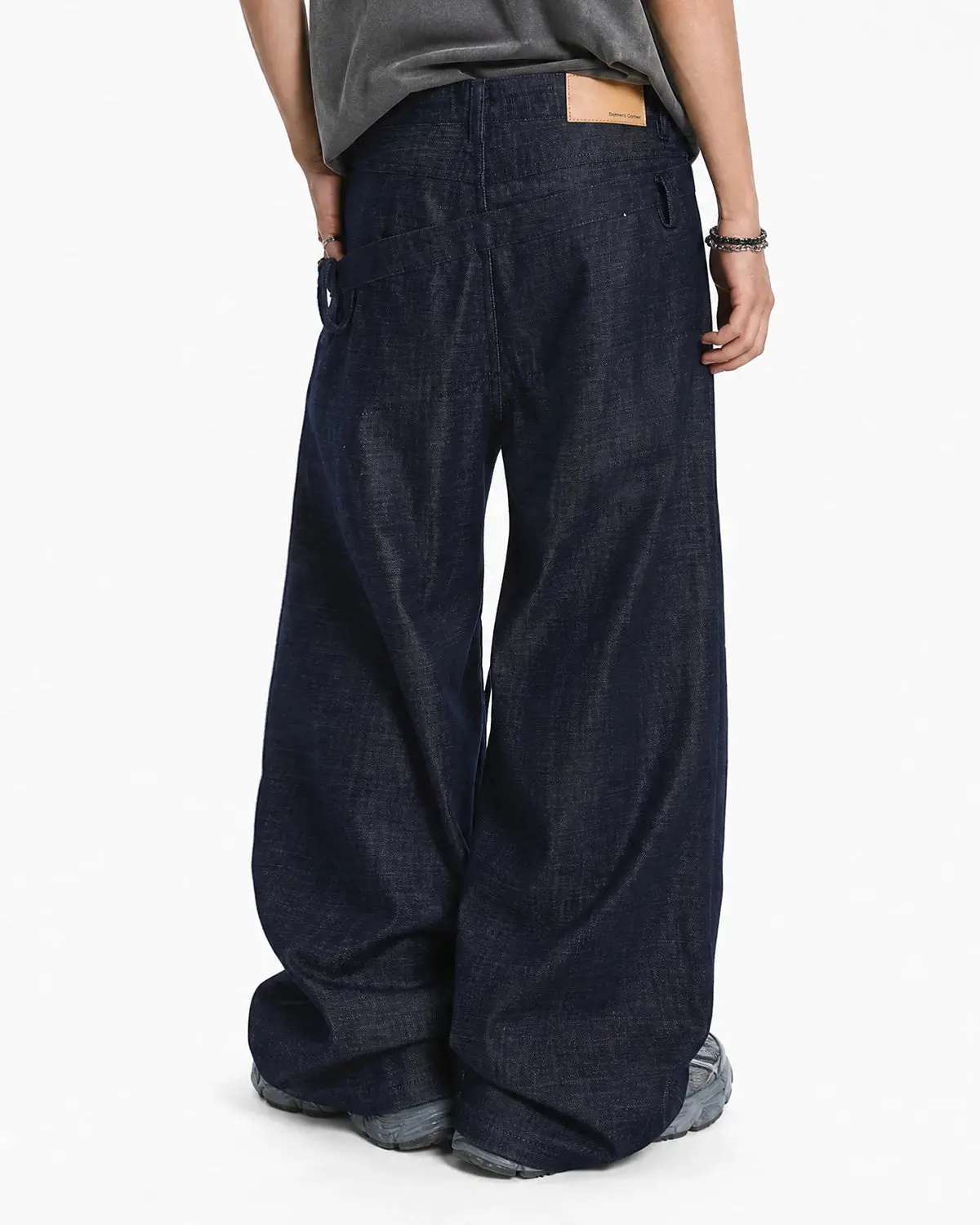 Asymmetric Wrap Waist Baggy Jeans | Inflation Streetwear - Image 6