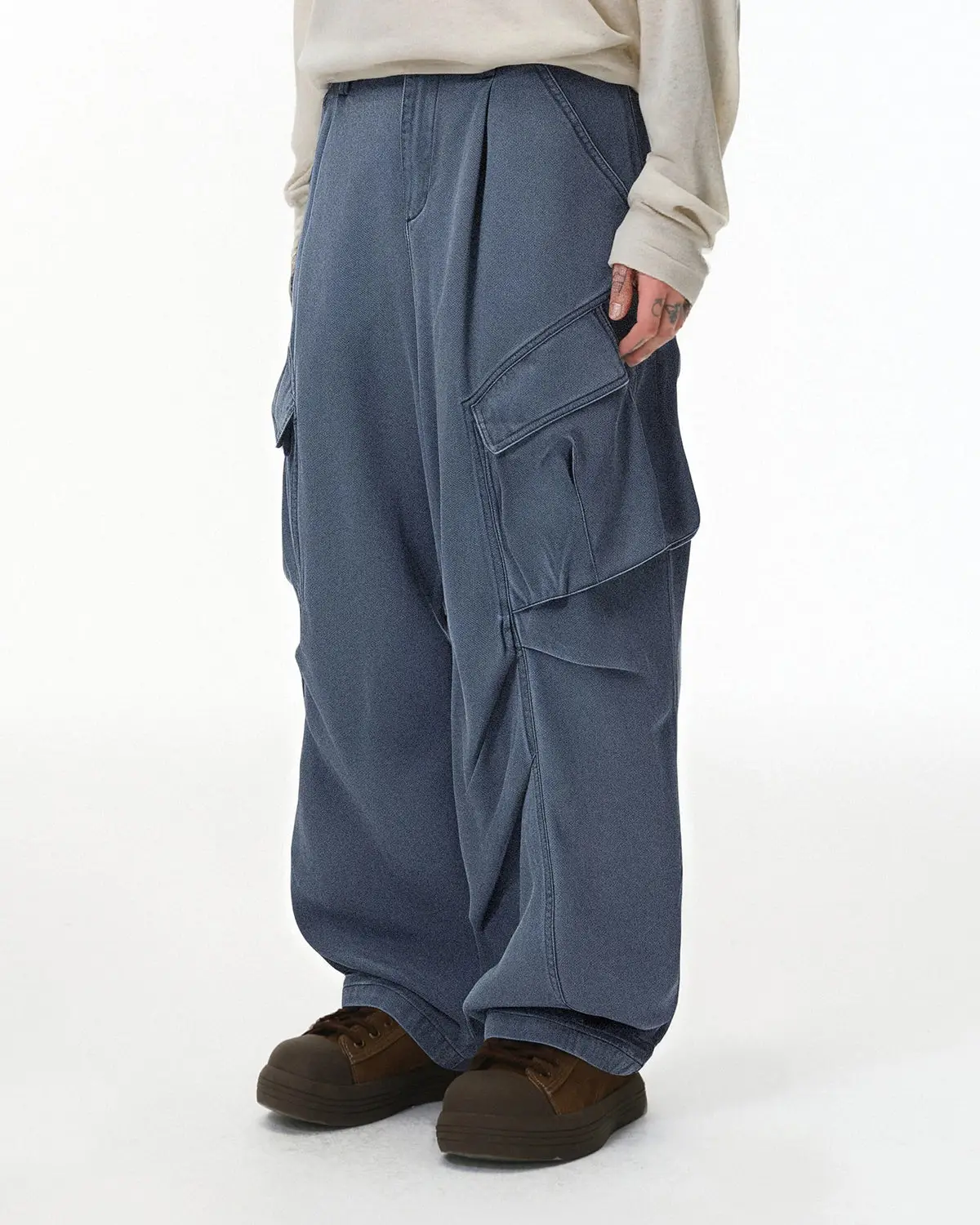 Baggy Cargo Pants with Multiple Pockets | Inflation Streetwear - Image 3
