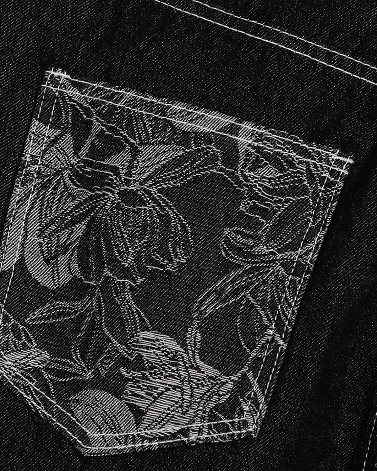 Baggy Denim Jorts with Embroidered Pocket | Inflation Streetwear - Image 8