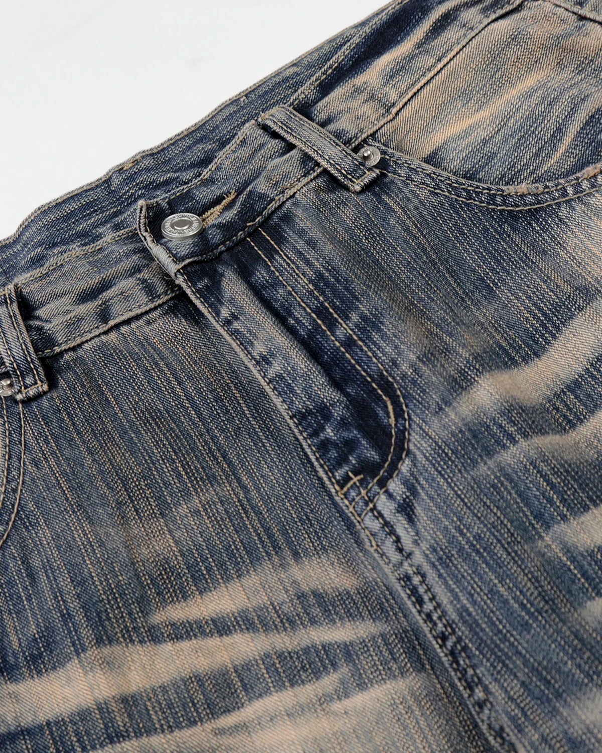 Bamboo Weave Dirty Wash Barrel Jeans | Inflation Streetwear - Image 10