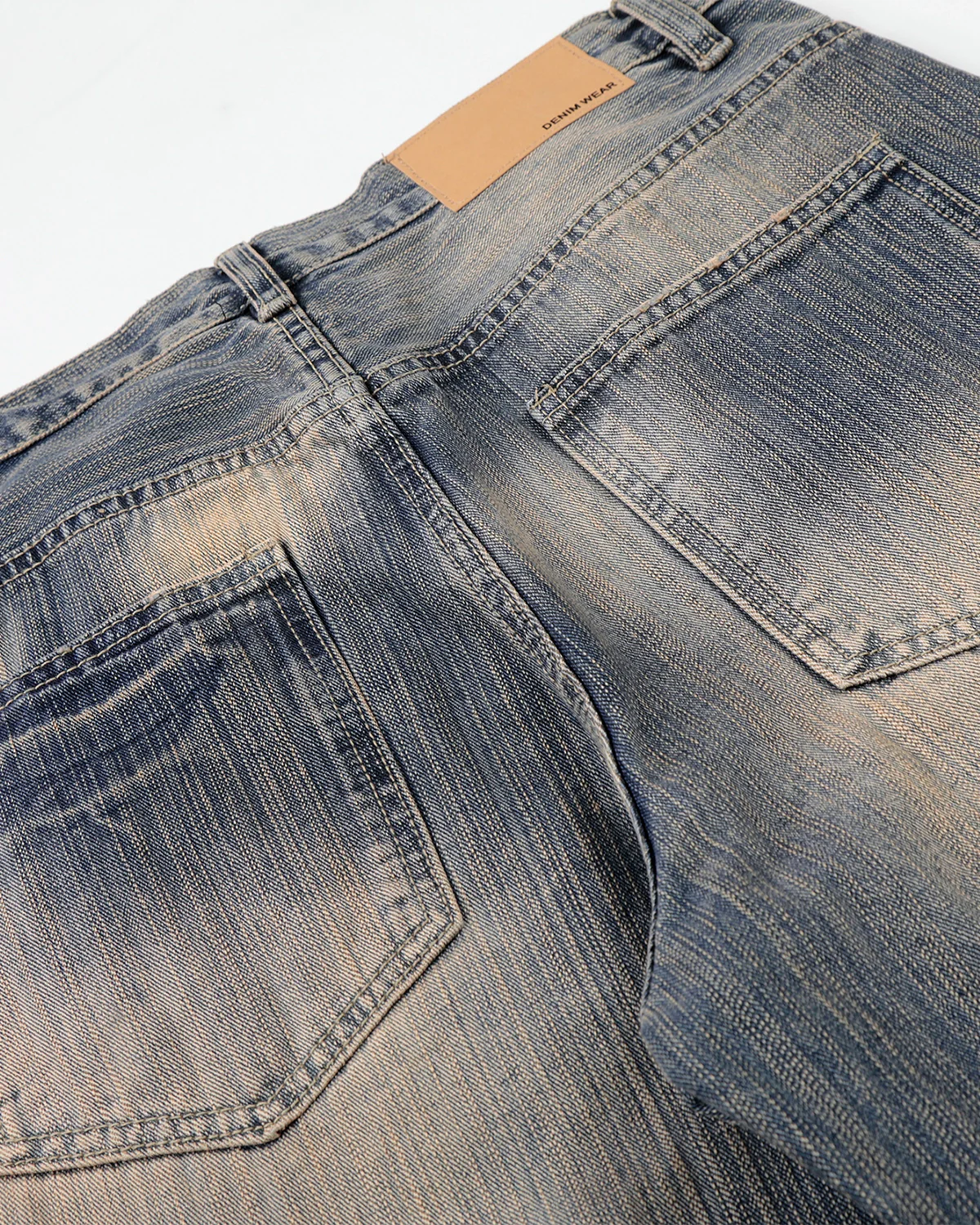 Bamboo Weave Dirty Wash Barrel Jeans | Inflation Streetwear - Image 9
