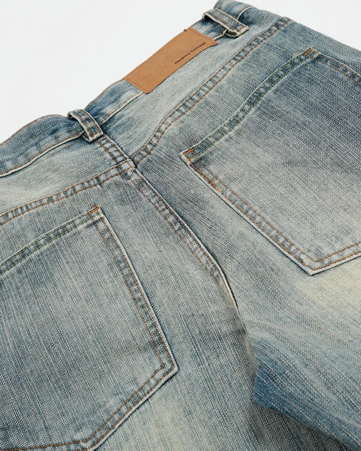 Bamboo Weave Distressed Baggy Jeans | Inflation Streetwear - Image 9