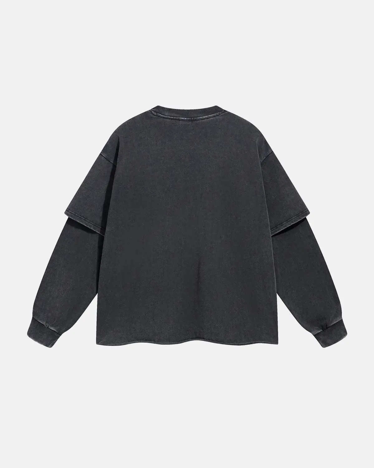 Black Acid Wash Layered Tees | Inflation Streetwear - Image 2