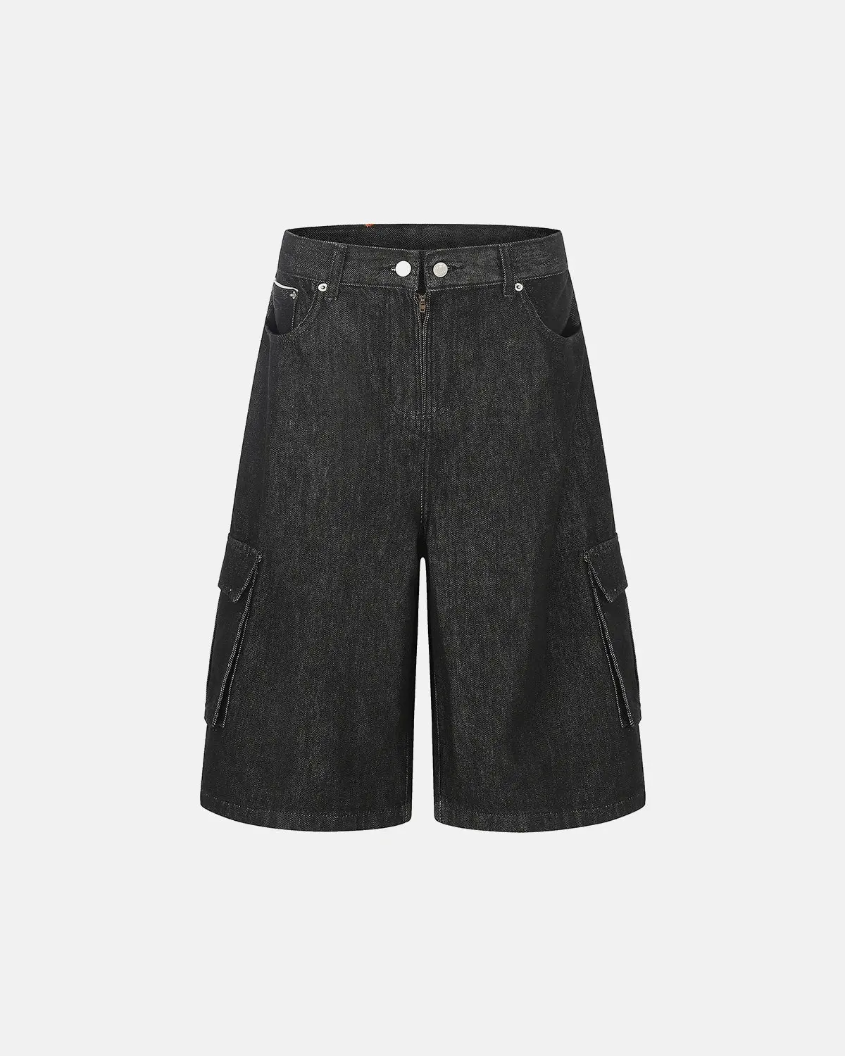 Black Cargo Longline Jorts | Inflation Streetwear