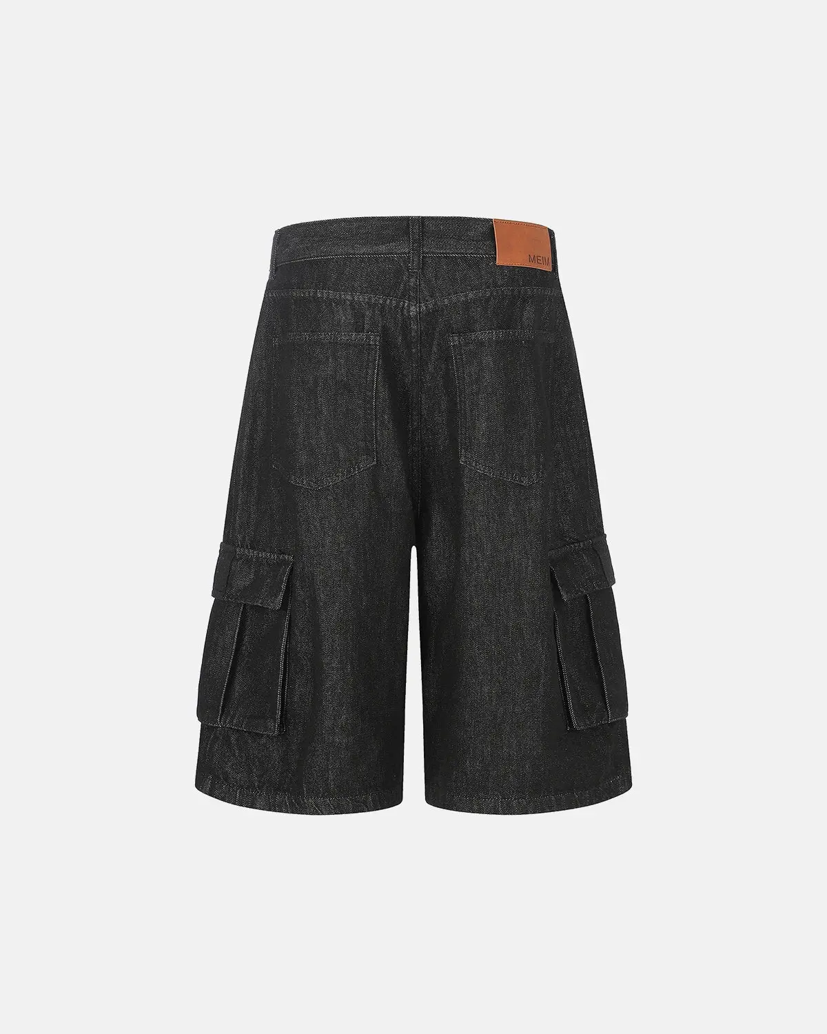 Black Cargo Longline Jorts | Inflation Streetwear - Image 7