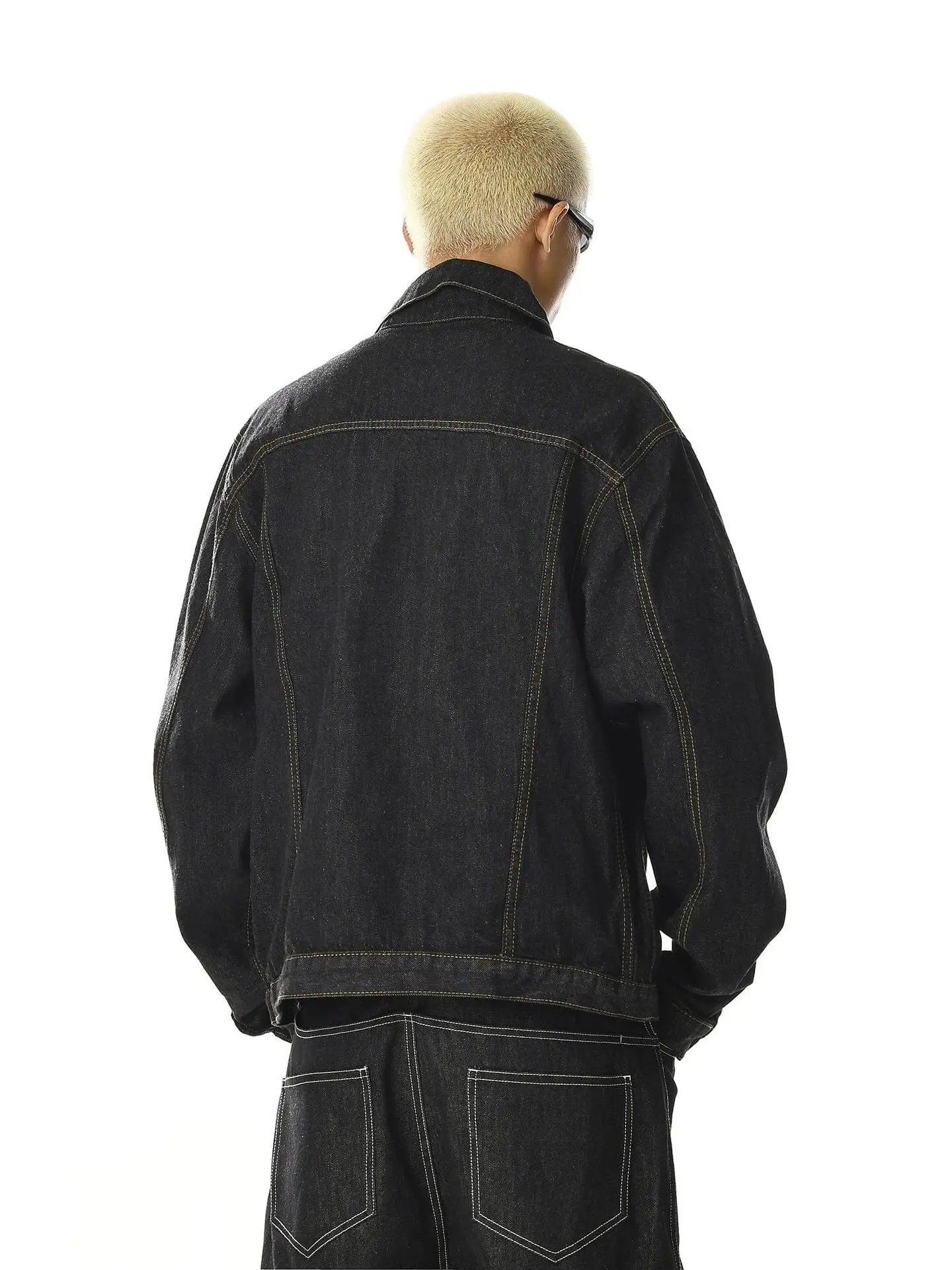 Black Multi Pockets Denim Jacket | Inflation Streetwear - Image 5