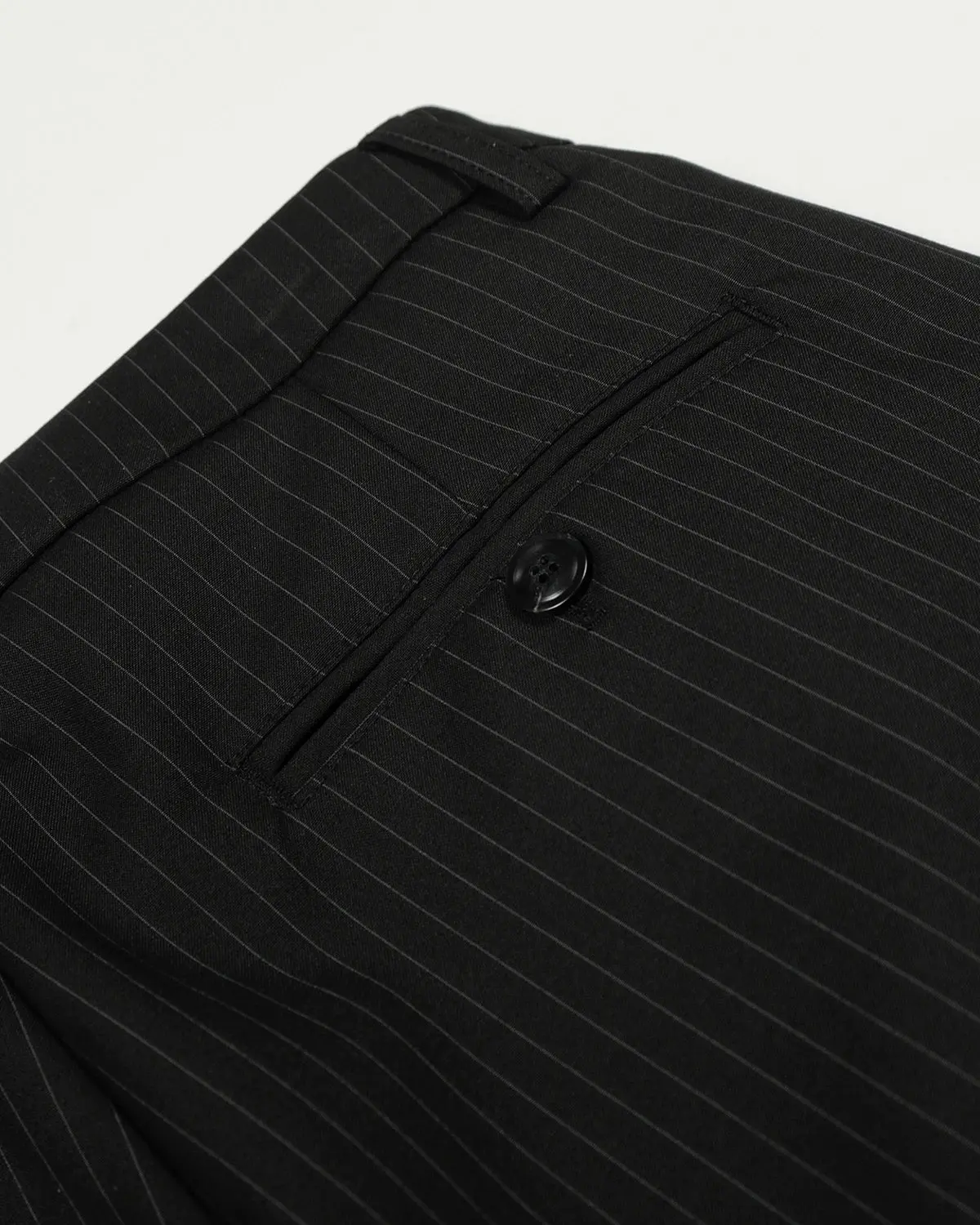 Black Striped Barrel Suit Pant | INFLATION Streetwear - Image 10