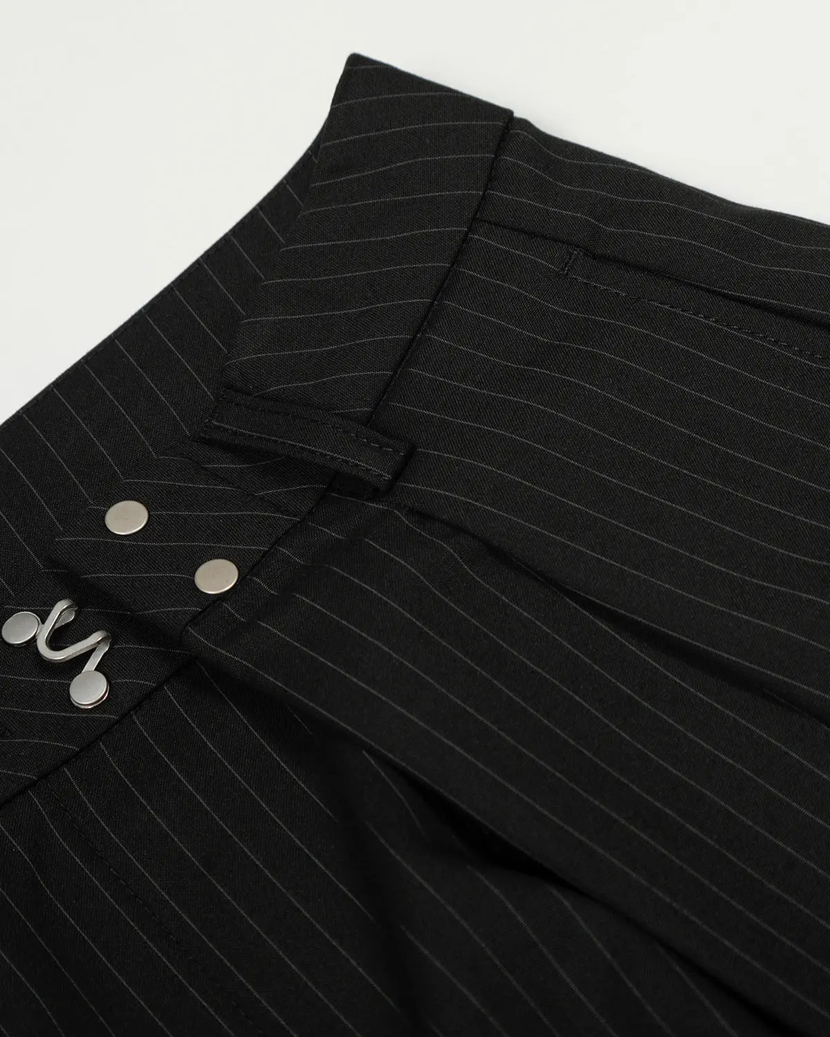 Black Striped Barrel Suit Pant | INFLATION Streetwear - Image 11