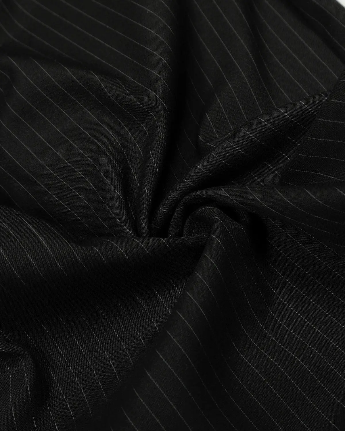 Black Striped Barrel Suit Pant | INFLATION Streetwear - Image 13