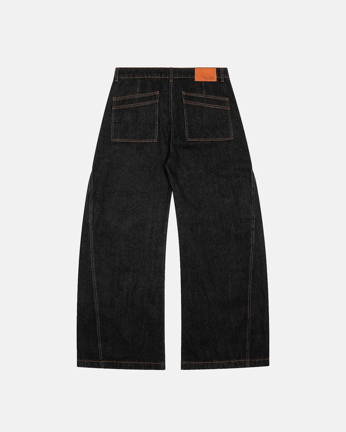 Black Super Barrel Jeans  | Inflation Streetwear - Image 2