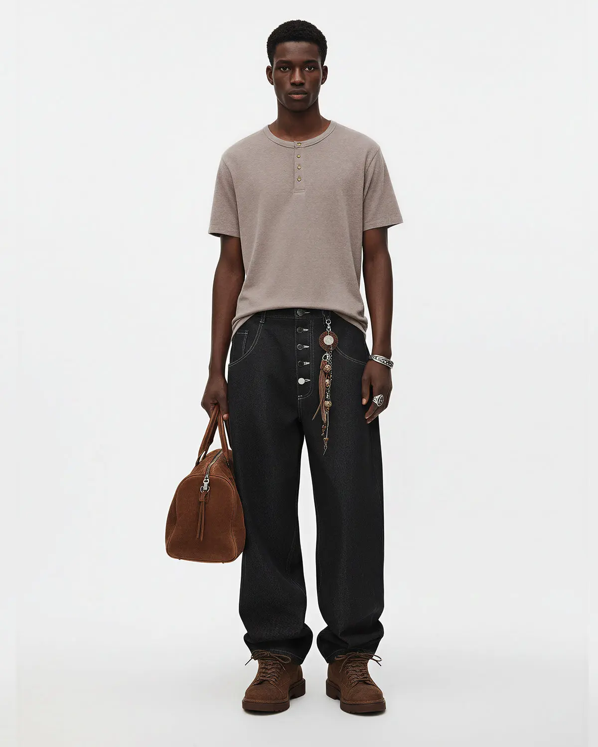 Old Money Relaxed Henley T-Shirt | Inflation Streetwear - Image 5