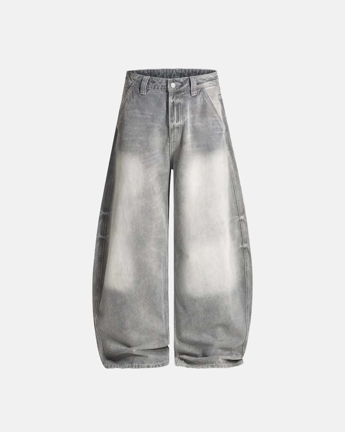 Blue Acid Wash Barrel Jeans | Inflation Streetwear