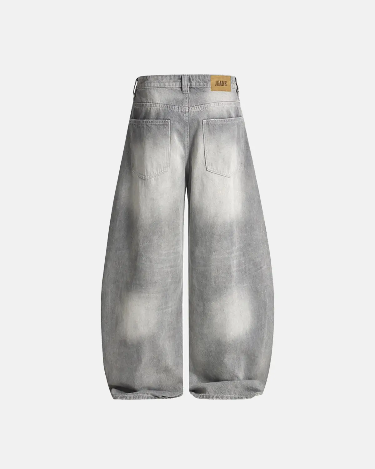 Blue Acid Wash Barrel Jeans | Inflation Streetwear - Image 2