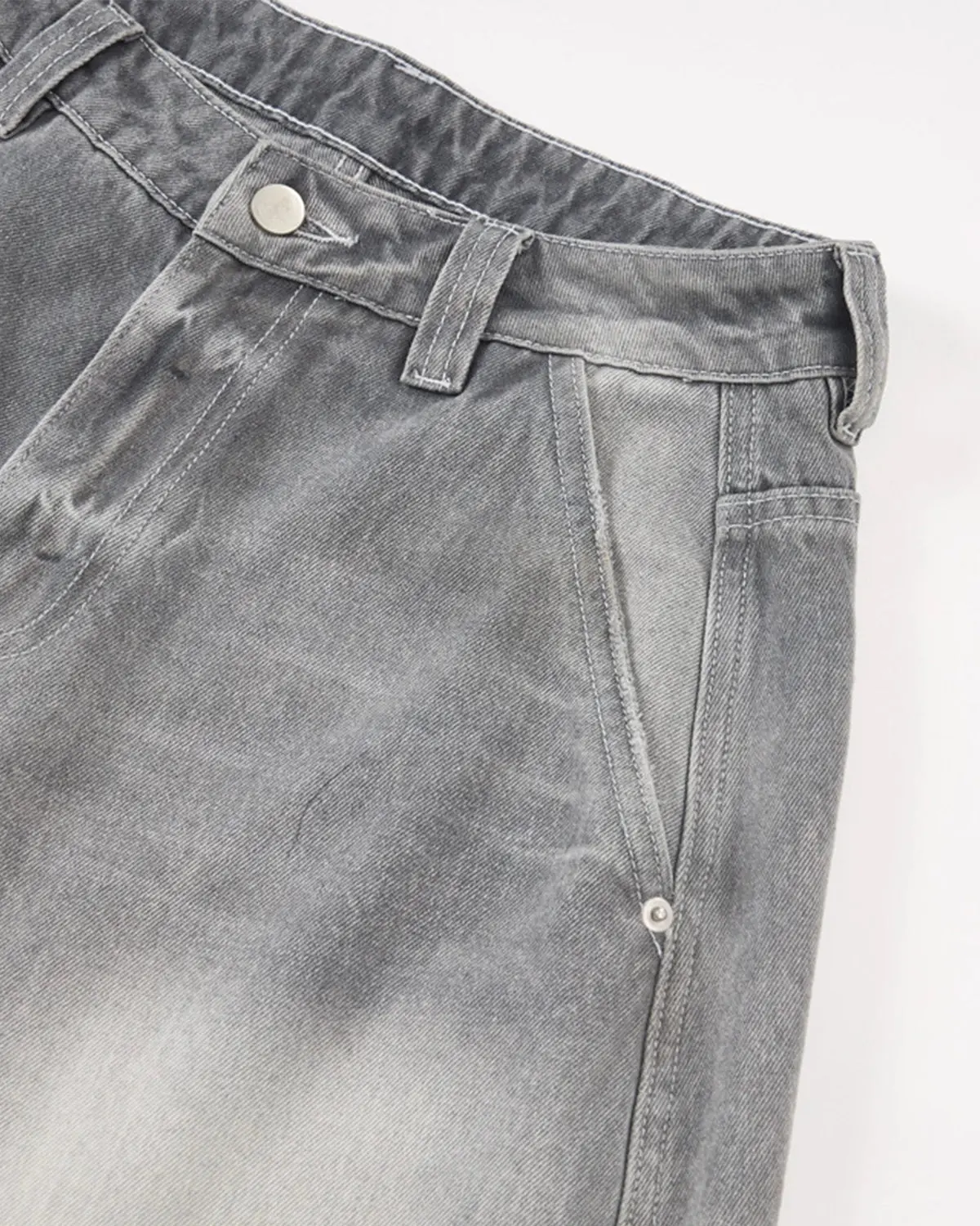 Blue Acid Wash Barrel Jeans | Inflation Streetwear - Image 3