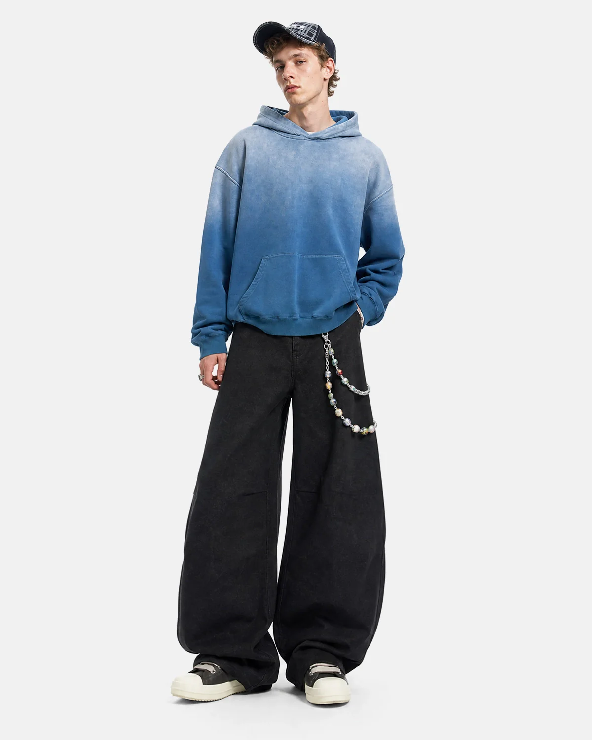 Blue Acid Wash Oversized Hoodie | Inflation Streetwear - Image 4
