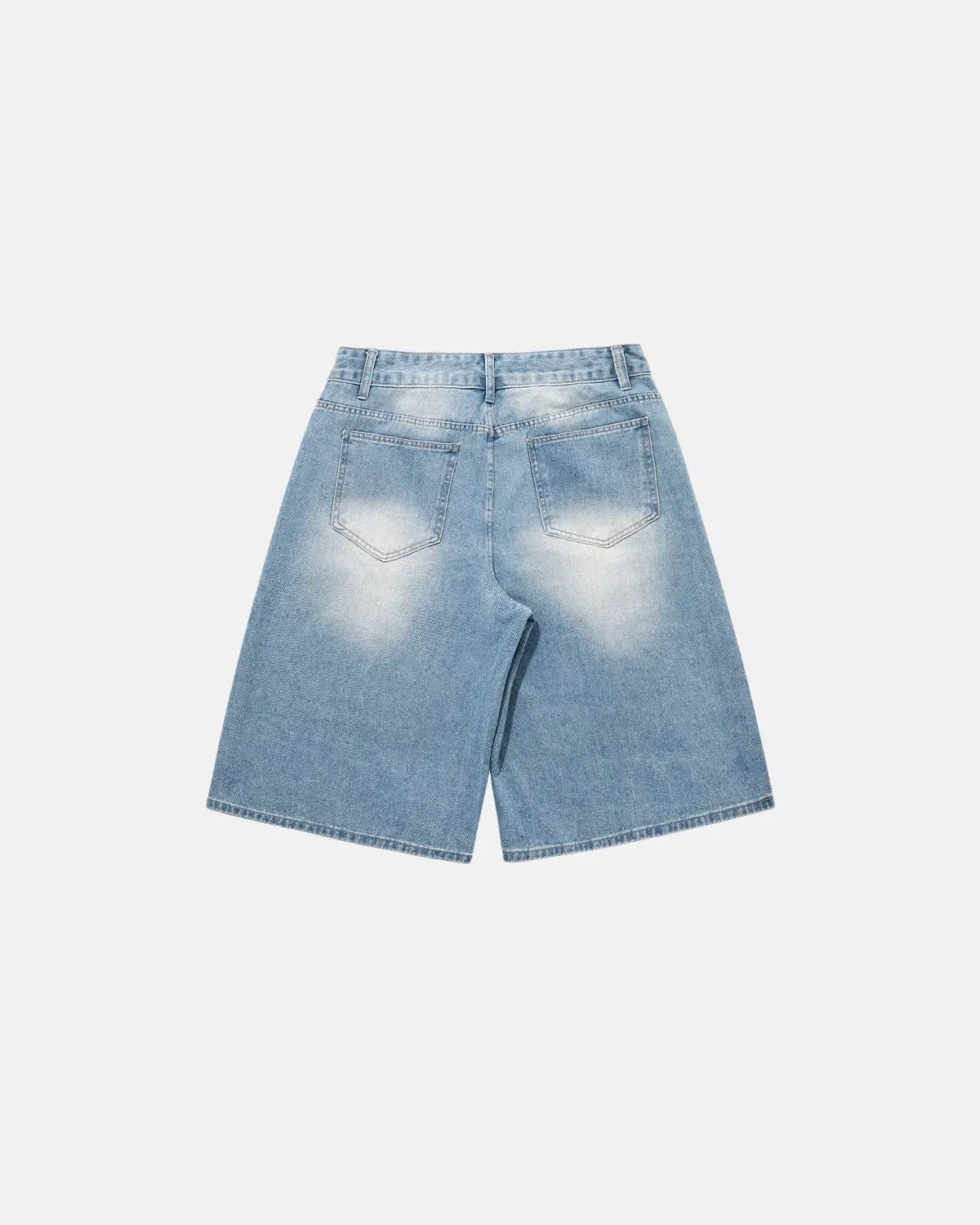 Blue Rhinestone Baggy Jeans Shorts | Inflation Streetwear - Image 5