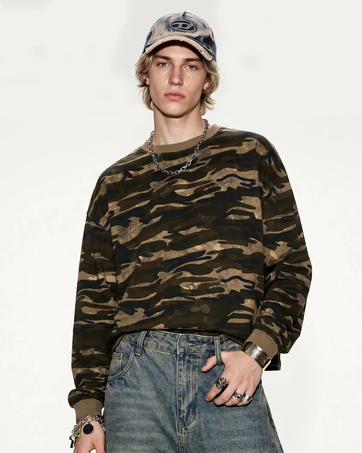 Boxy Camo Tees in Khaki | Inflation Streetwear - Image 3