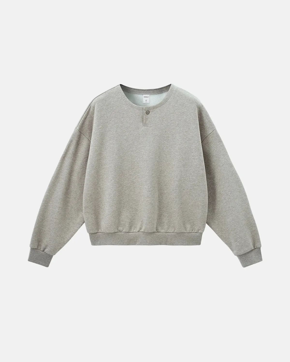 Boxy Fit Henley Collar Sweatshirt | Inflation Streetwear - Image 5
