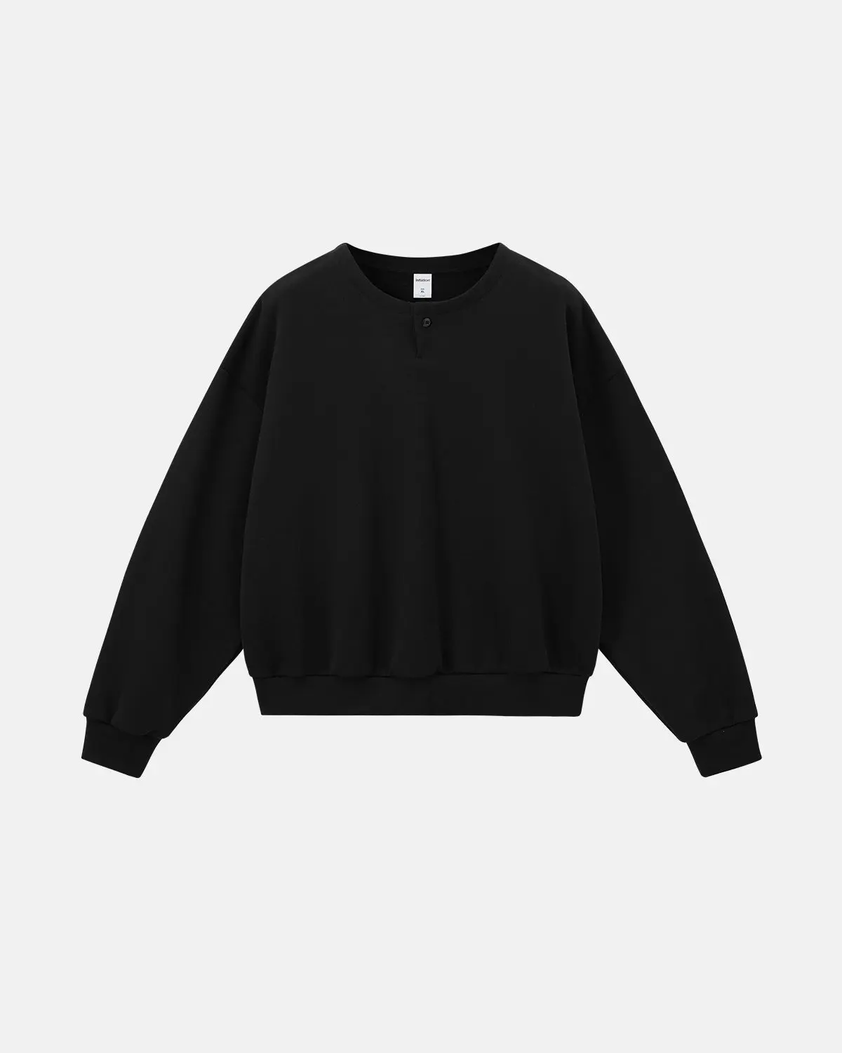 Boxy Fit Henley Collar Sweatshirt | Inflation Streetwear - Image 9