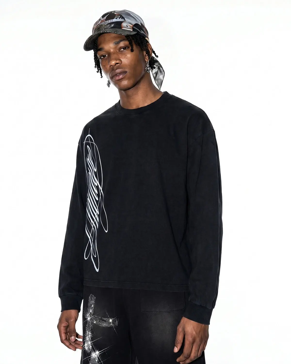 Boxy Script Graphic Washed T-Shirt | Inflation Streetwear - Image 3