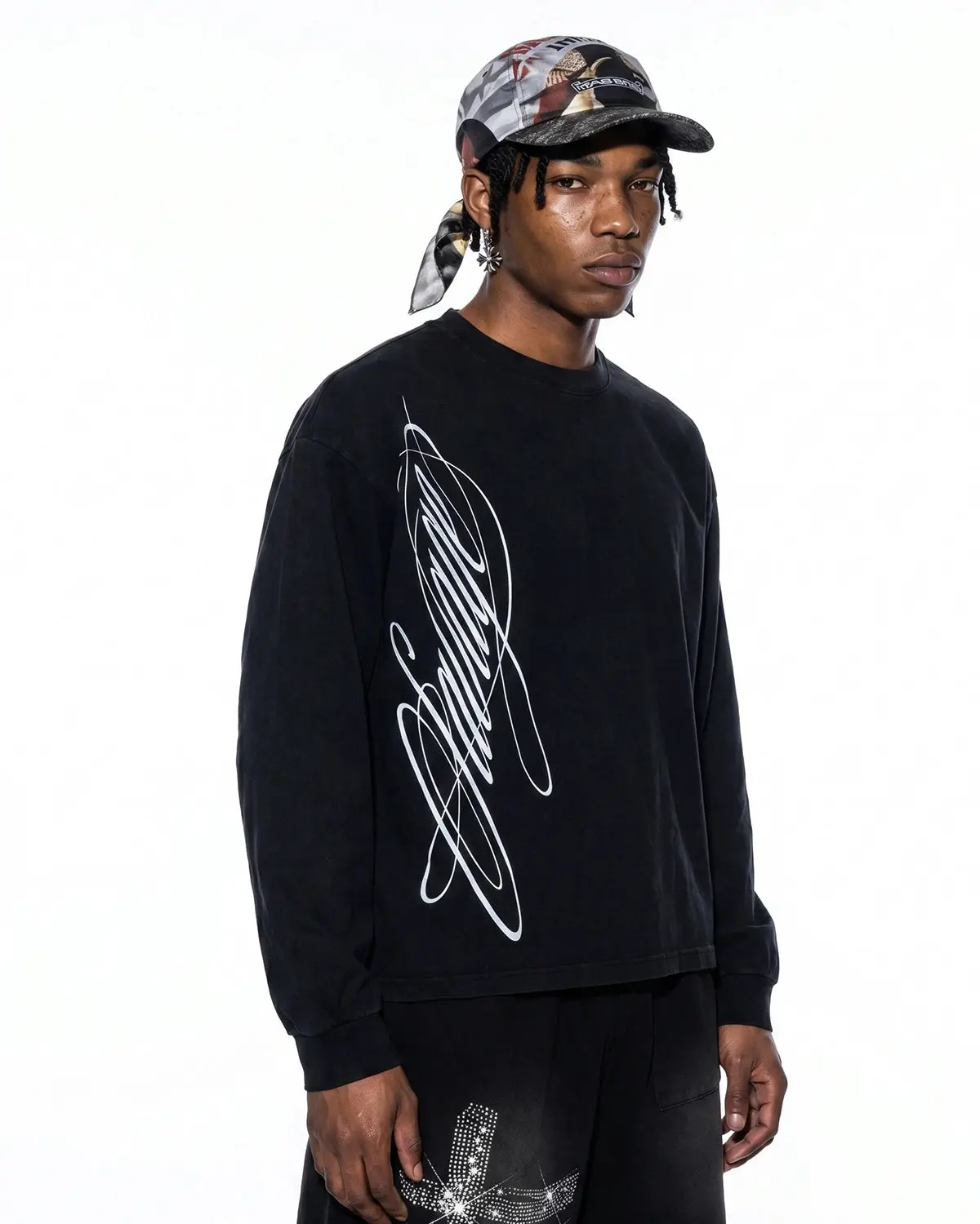 Boxy Script Graphic Washed T-Shirt | Inflation Streetwear - Image 5