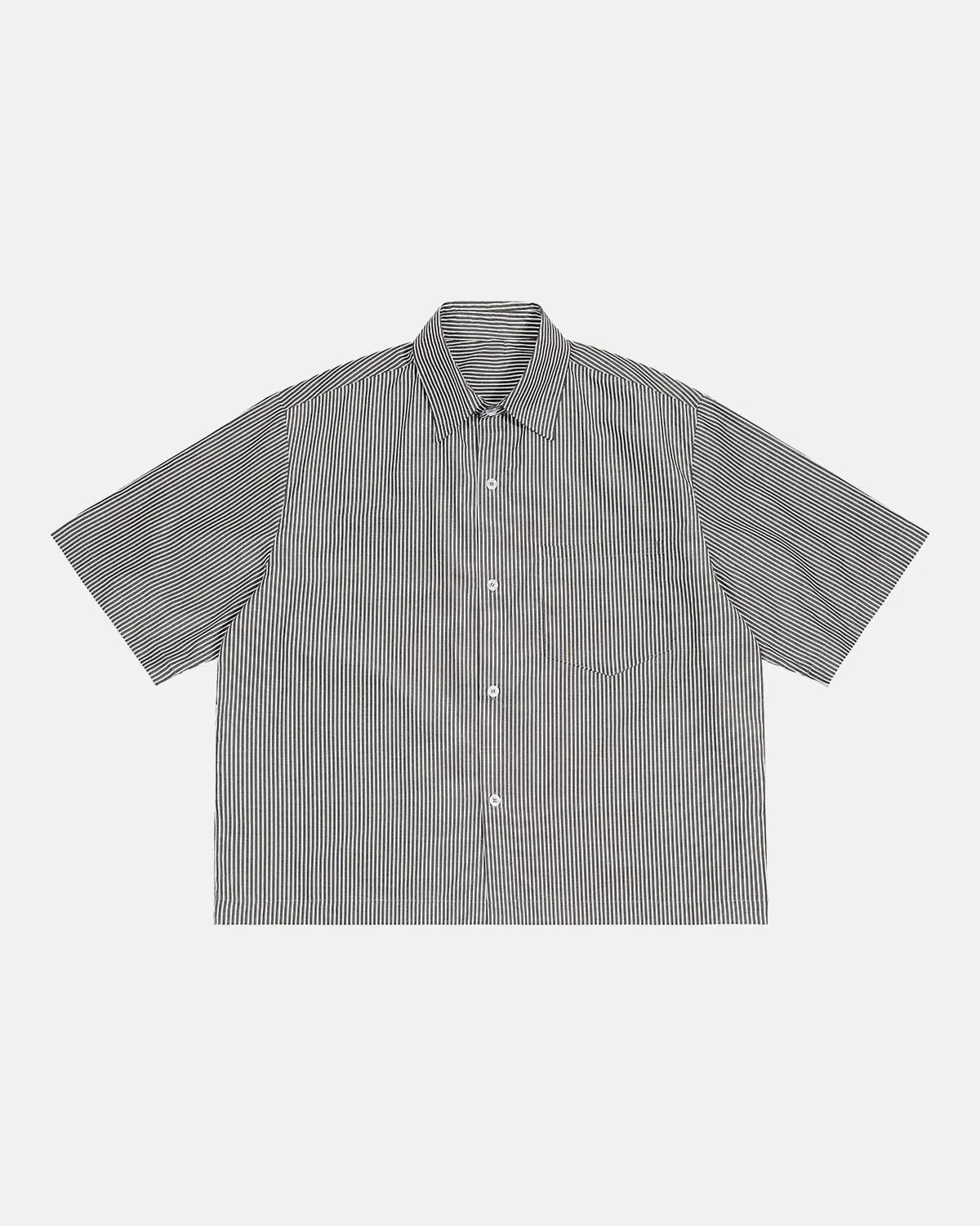 Boxy Striped Short-Sleeve Shirt | Inflation Streetwear - Image 3