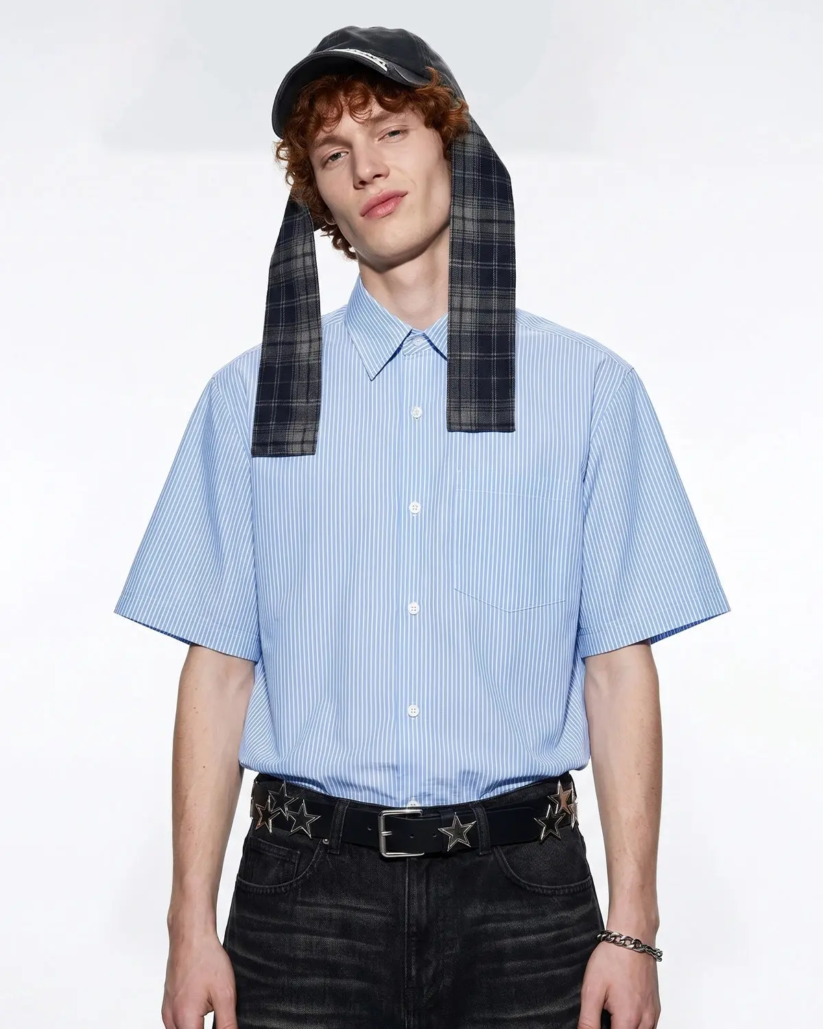 Boxy Striped Short-Sleeve Shirt | Inflation Streetwear - Image 6